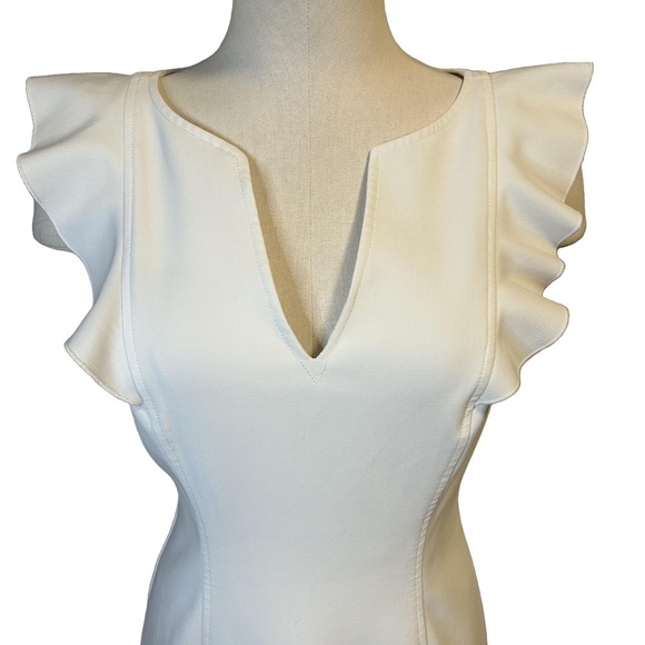 White House Black Market Ruffle Dress/Size 4 - Picture 4 of 10